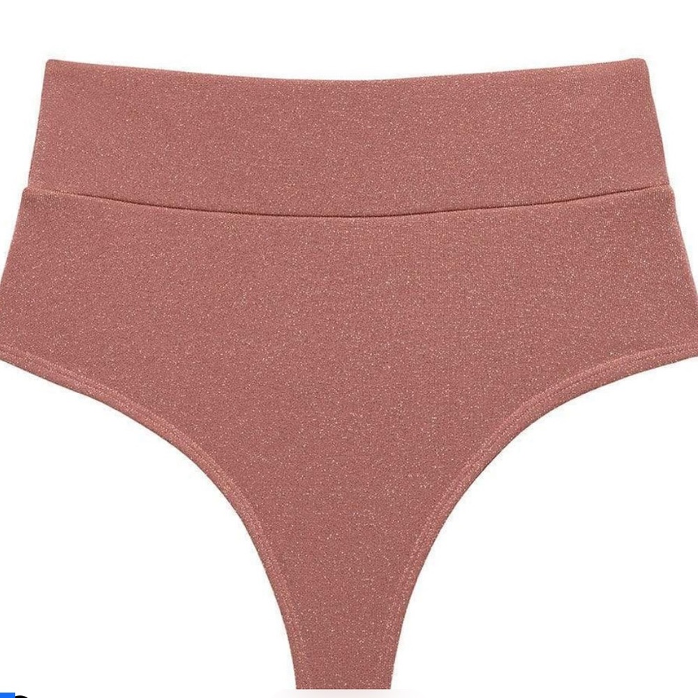Mauve Sparkle High Rise Bikini Bottom